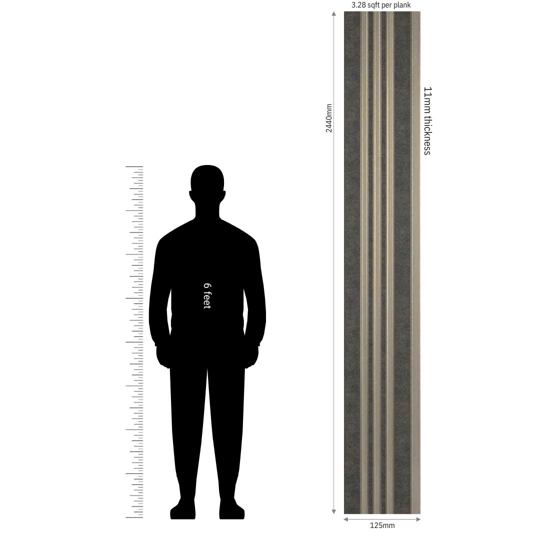 MN-8568 / PRIVE XL PREMIUM LOUVERS / MYSTIC / 8 FT x  5 INCH x 11MM