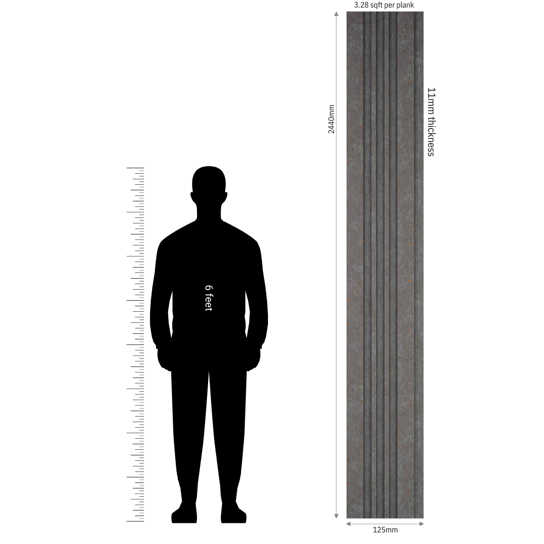 MN-8569 / PRIVE XL PREMIUM LOUVERS / MYSTIC / 8 FT x  5 INCH x 11MM