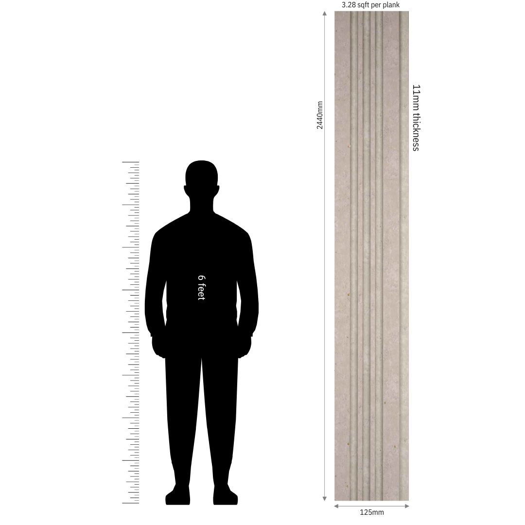 MN-8570 / PRIVE XL PREMIUM LOUVERS / MYSTIC / 8 FT x  5 INCH x 11MM