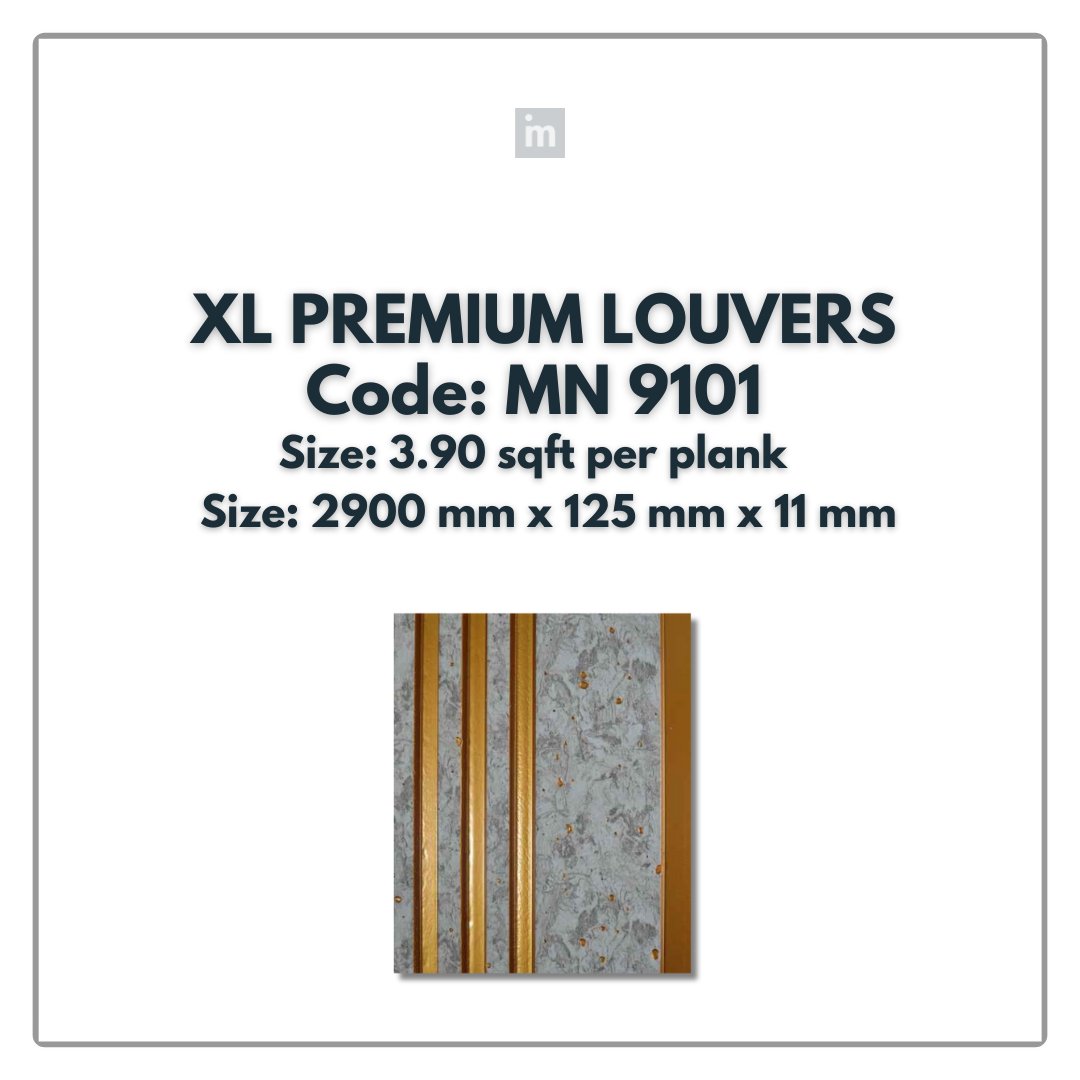 MN-9101 / PRIVE XL PREMIUM LOUVERS / MYSTIC / 9 FT x  5 INCH x 11MM