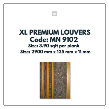 MN-9102 / PRIVE XL PREMIUM LOUVERS / MYSTIC / 9 FT x  5 INCH x 11MM