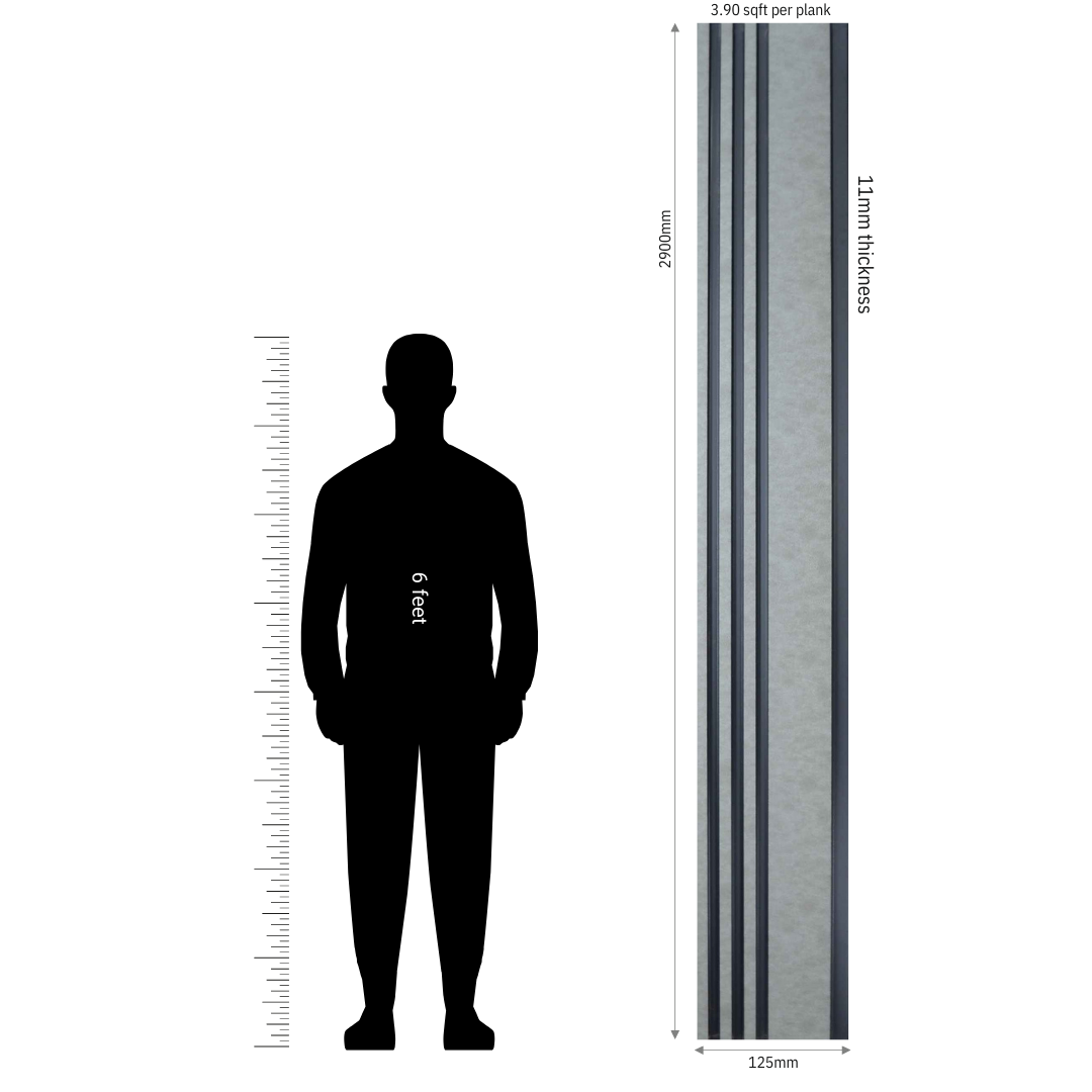 MN-9105 / PRIVE XL PREMIUM LOUVERS / MYSTIC / 9 FT x  5 INCH x 11MM