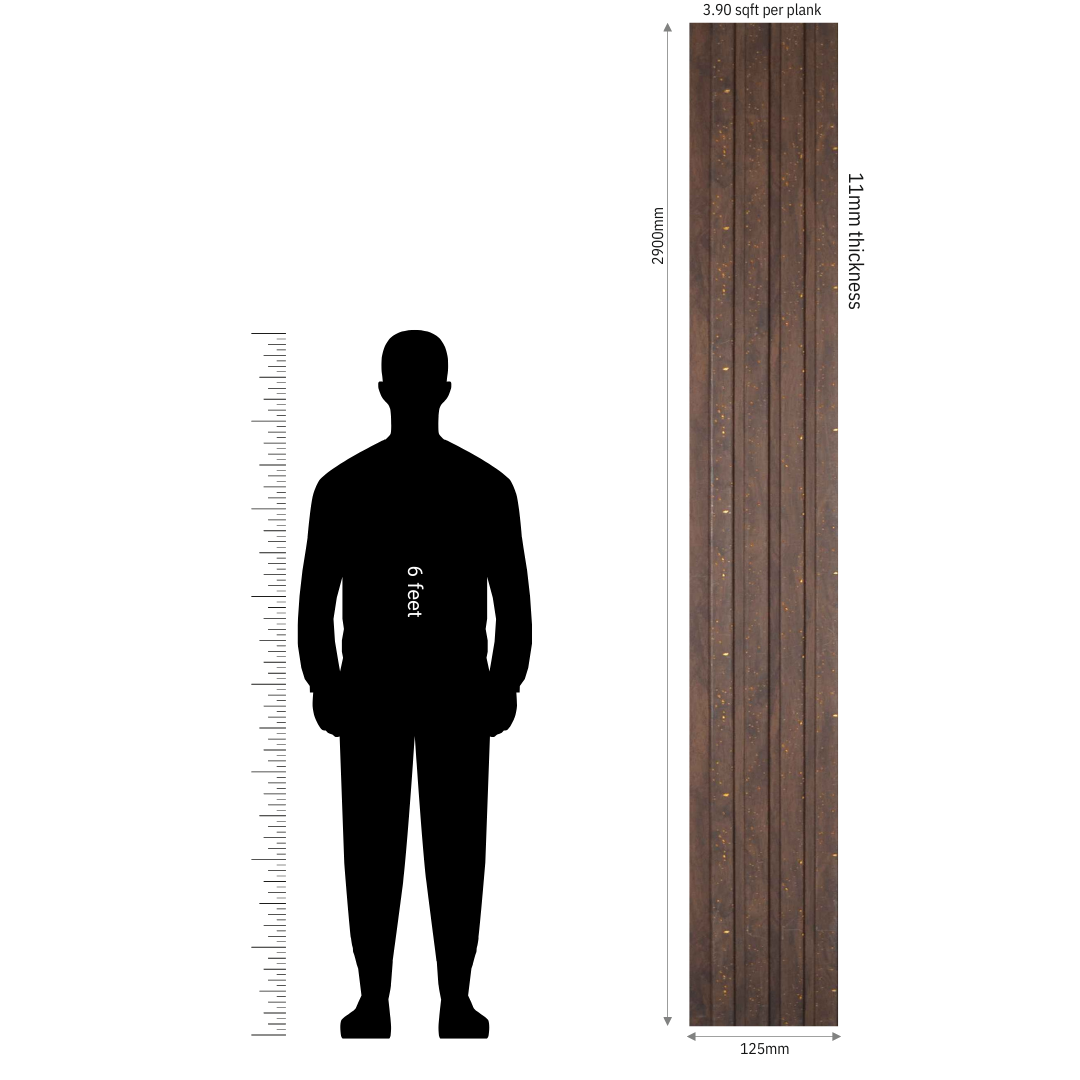 MN-9153 / PRIVE XL PREMIUM LOUVERS / MYSTIC / 9 FT x  5 INCH x 11MM