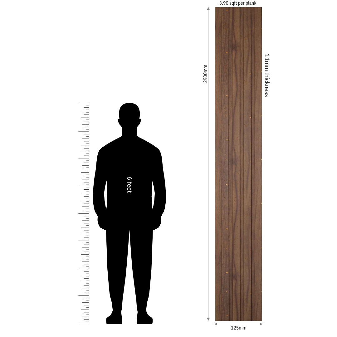 MN-9160 / PRIVE XL PREMIUM LOUVERS / MYSTIC / 9 FT x  5 INCH x 11MM