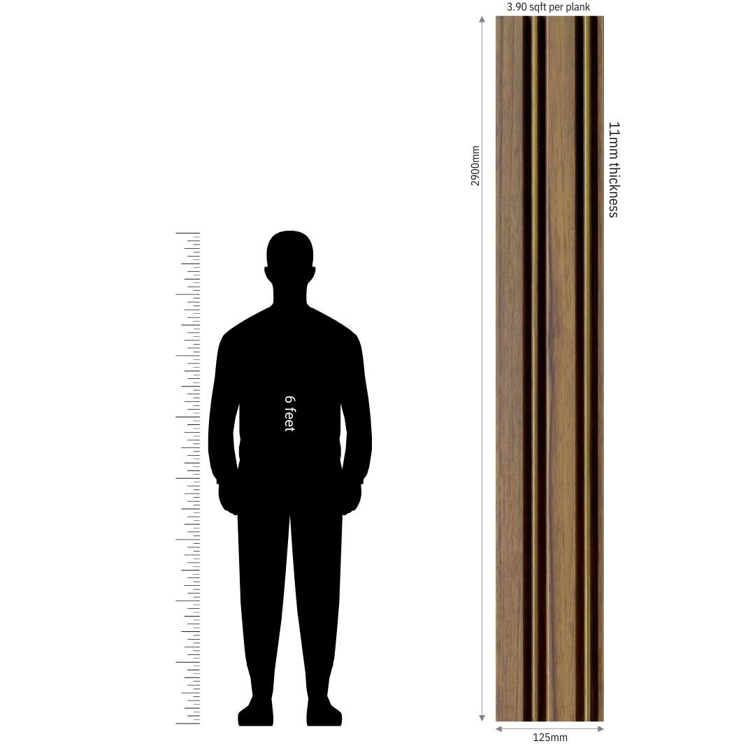 MN-9178 / PRIVE XL PREMIUM LOUVERS / MYSTIC / 9 FT x  5 INCH x 11MM