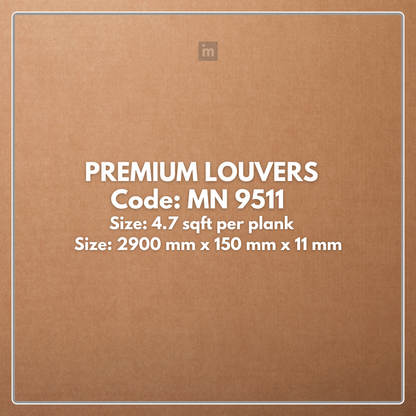 MN-9511 / PRIVE PREMIUM LOUVERS / LOUVERS / 9.5 FT x  6 INCH x 11MM