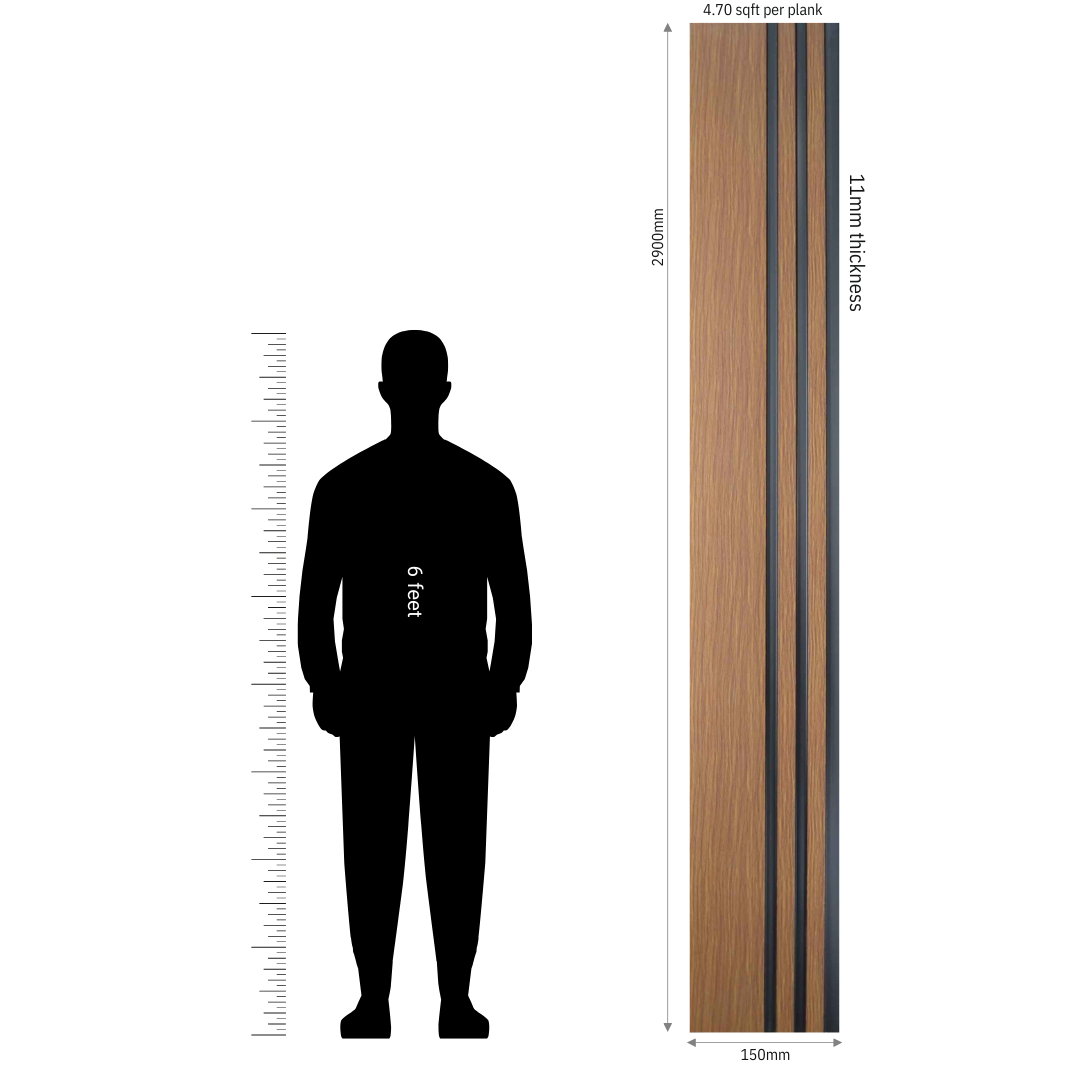 MN-9515 / PRIVE XL PREMIUM LOUVERS / MYSTIC / 9 FT x  6 INCH x 11MM