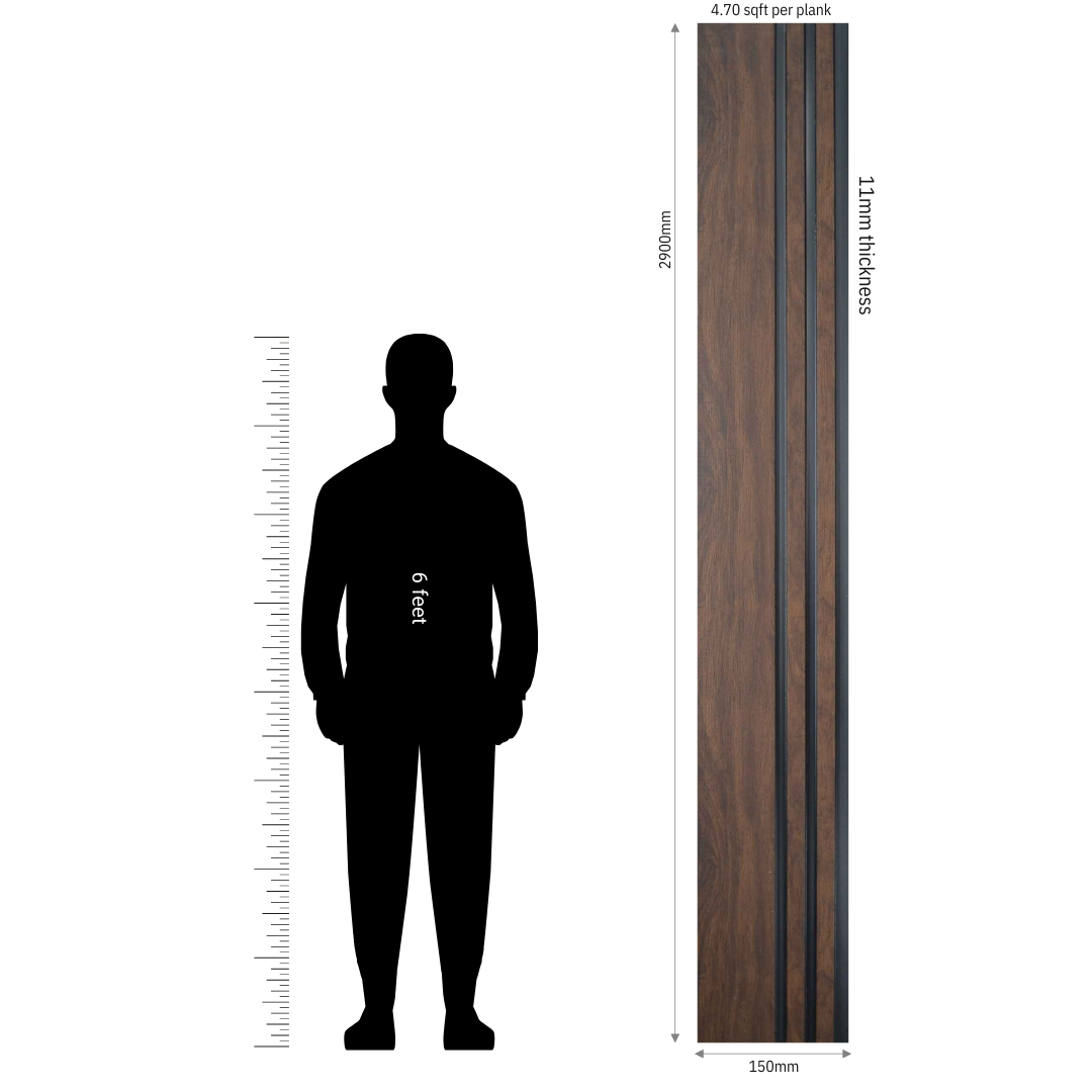 MN-9516 / PRIVE XL PREMIUM LOUVERS / MYSTIC / 9 FT x  6 INCH x 11MM