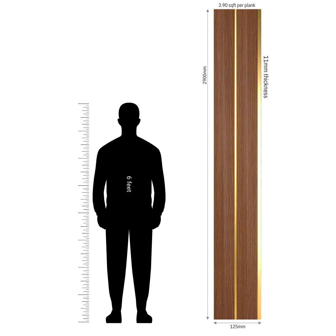 MN-9522 / PRIVE XL PREMIUM LOUVERS / MYSTIC / 9 FT x  5 INCH x 11MM