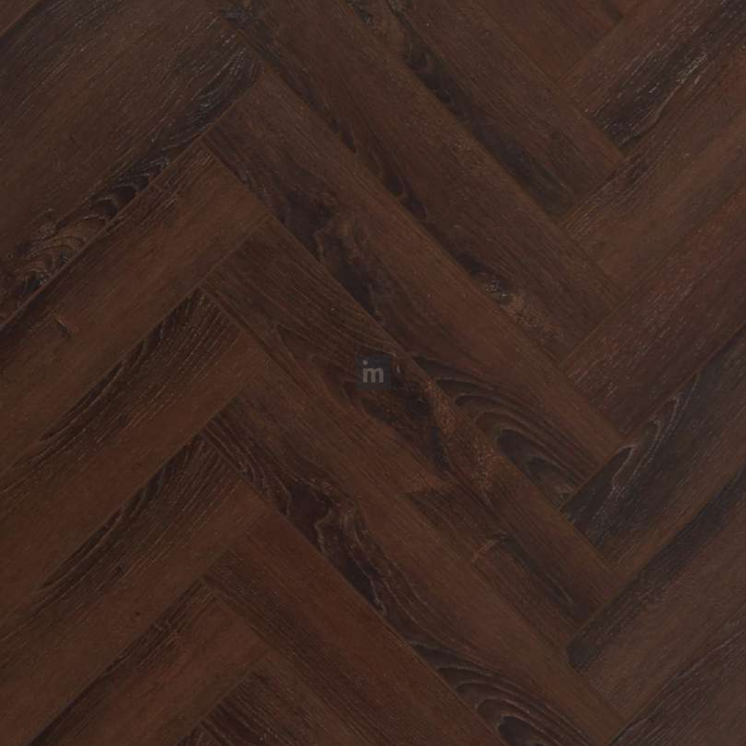 236 - MACASSAR EBONY - AC5  470MM X 95MM X 12MM - HERRINGBONE COLLECTION - REAL WOOD - MATT SURFACE - LAMINATE FLOORING