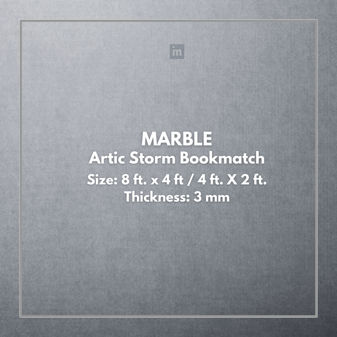 MARBLE  ARTIC STORM BOOKMATCH - STONE VENEER