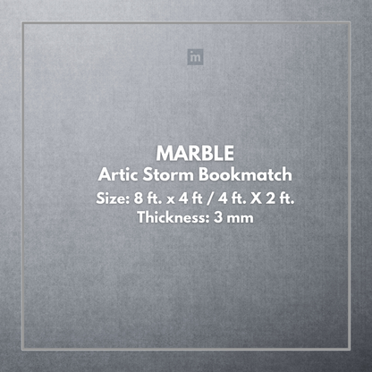 MARBLE  ARTIC STORM BOOKMATCH - STONE VENEER