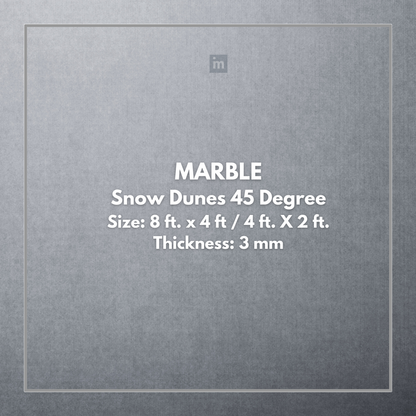 MARBLE  SNOW DUNES 45 DEGREE  - STONE VENEER