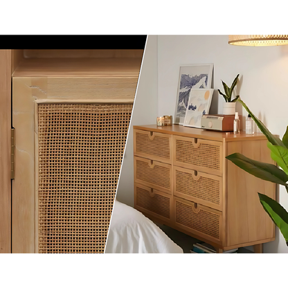 GL-1613 MINI SQUARE DARK - RATTEN CANE - 2FT WIDTH X 16.3FT LENGTH