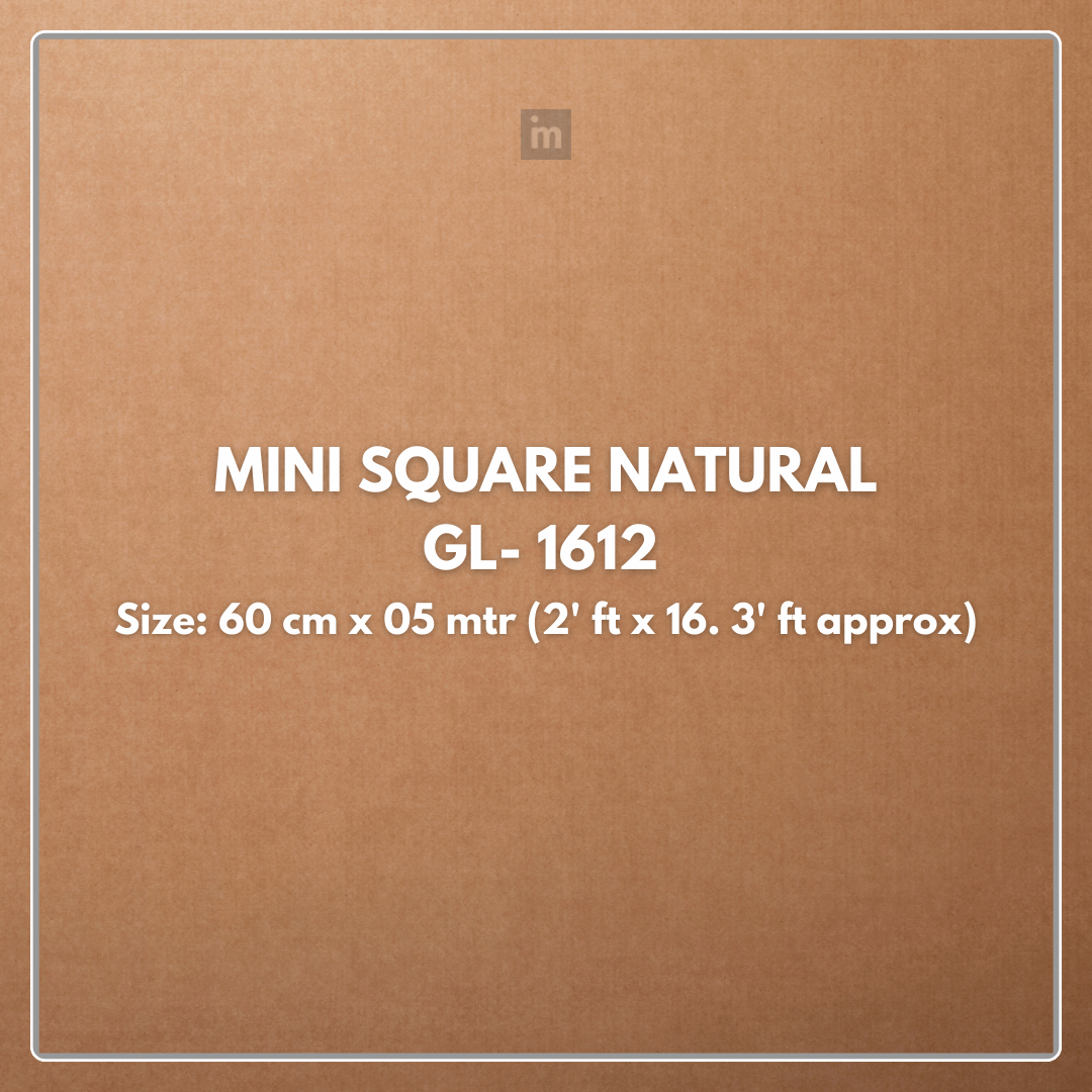 GL-1612 MINI SQUARE NATURAL - RATTEN CANE - 2FT WIDTH X 16.3FT LENGTH