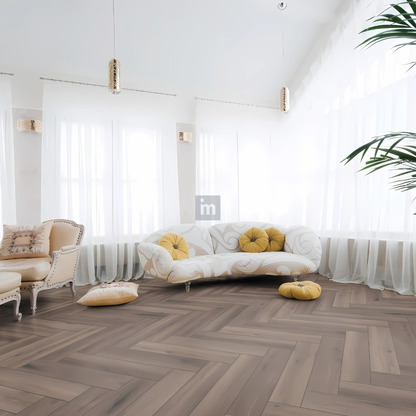 MOUNT AUSTEN - AC4 600MM X 90MM X 12 + 2MM - V GROOVE FLOORING - ELITE HERRINGBONE COLLECTION - FLOORING