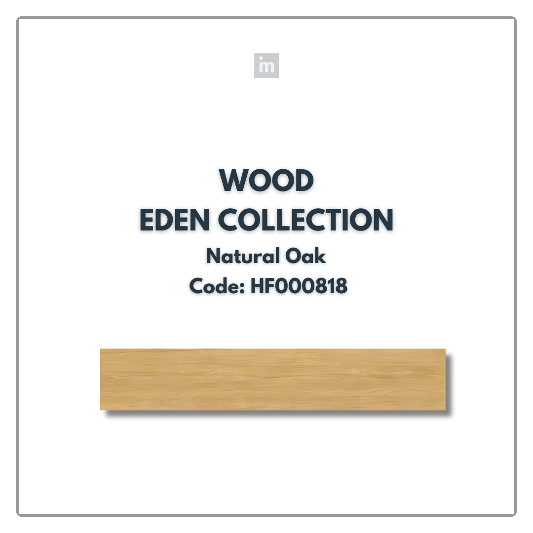 AC: HF000818 - NATURAL OAK  - WOOD - EDEN COLLECTION -  CLICK N LOCK TILES - WELSPUN FLOORING