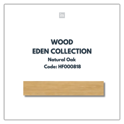 AC: HF000818 - NATURAL OAK  - WOOD - EDEN COLLECTION -  CLICK N LOCK TILES - WELSPUN FLOORING