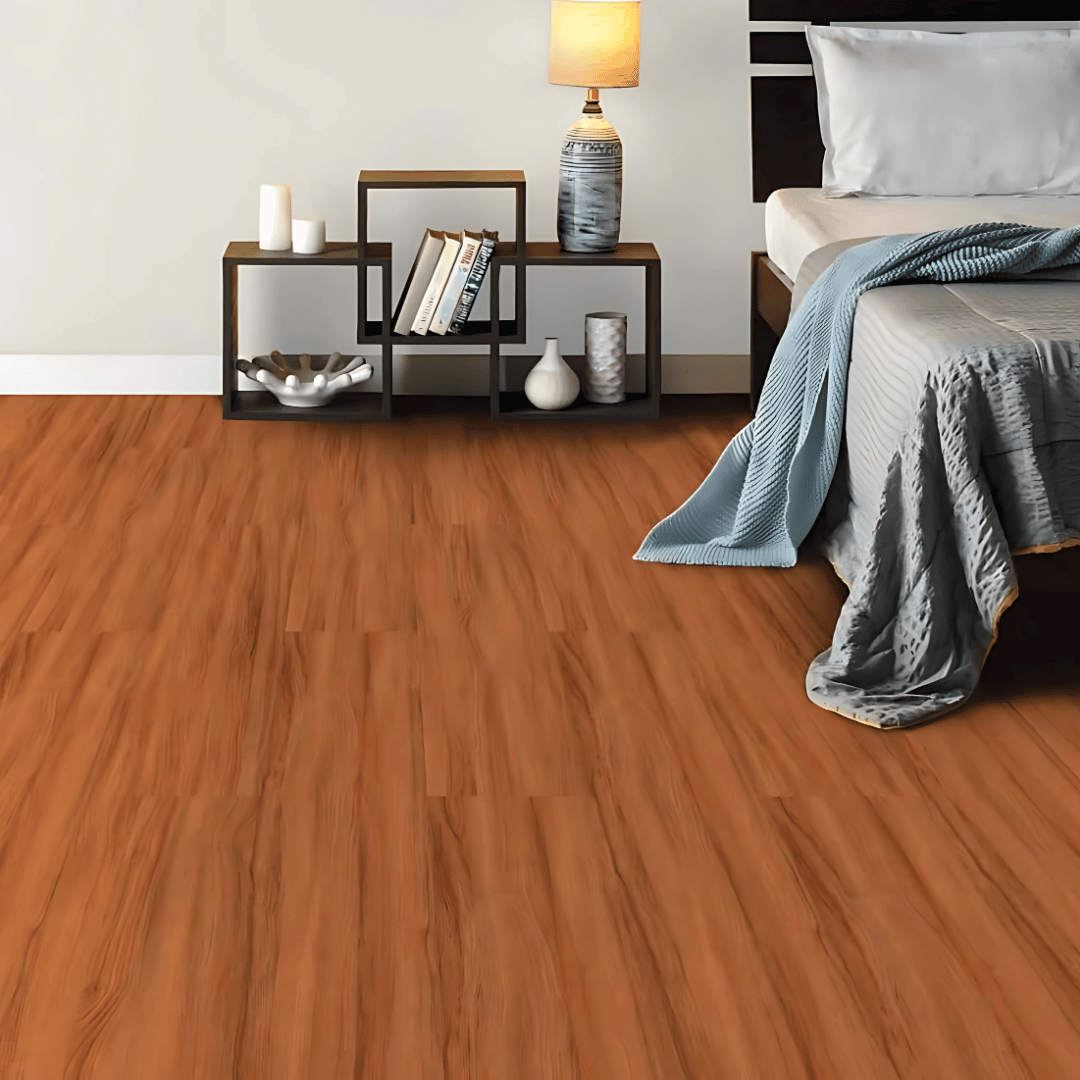 AC: HF000822 - NATURAL TEAK - WOOD - BLISS COLLECTION - 8.86INCH X 48.03INCH X 4MM - CLICK N LOCK TILES - WELSPUN FLOORING