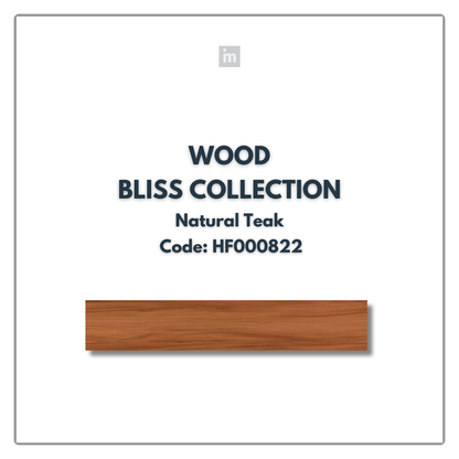 AC: HF000822 - NATURAL TEAK - WOOD - BLISS COLLECTION - 8.86INCH X 48.03INCH X 4MM - CLICK N LOCK TILES - WELSPUN FLOORING