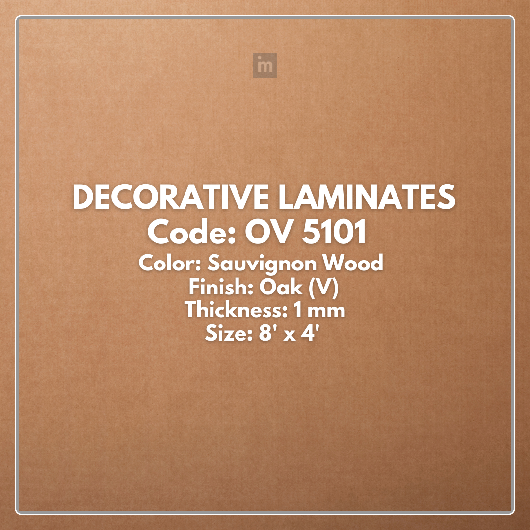 OV 5101 SAUVIGNON WOOD  / OAK (V)   / DECORATIVE LAMINATE / THINK LUXURY  - 1MM - 8FT x 4FT