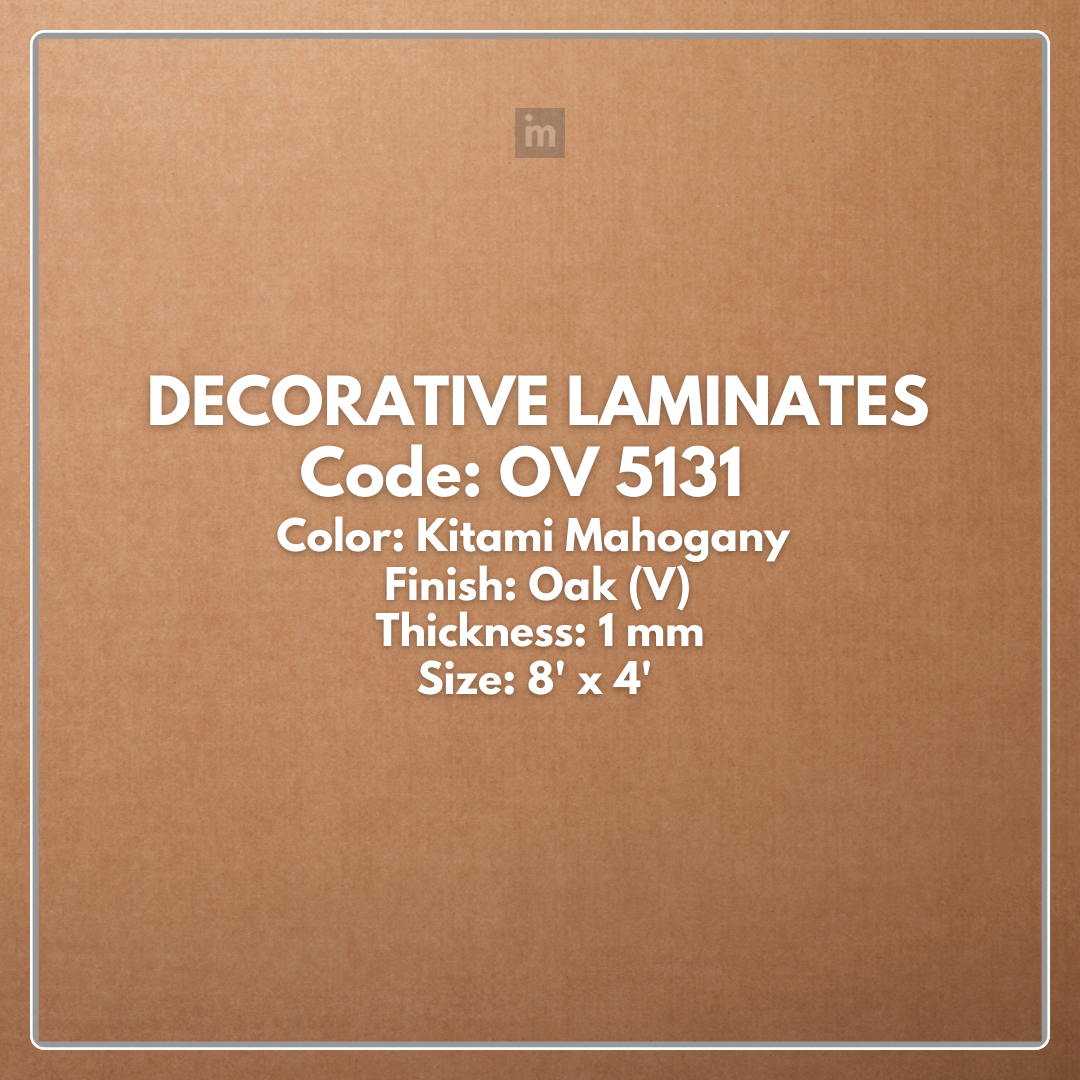 OV 5131 KITAMI MAHOGANY  / OAK (V)   / DECORATIVE LAMINATE / THINK LUXURY  - 1MM - 8FT x 4FT