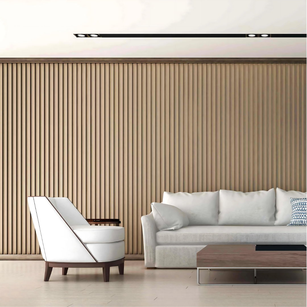 PD- 2003 - 12 MM HDHMR FLUTED PANEL - 3D PANEL (8 FT X 4FT ) - MDF FLUTED SERIES