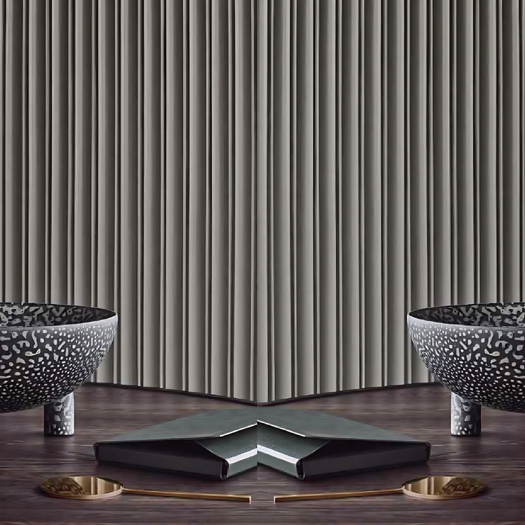 PD- 2004 - 12 MM HDHMR FLUTED PANEL - 3D PANEL (8 FT X 4FT ) - MDF FLUTED SERIES