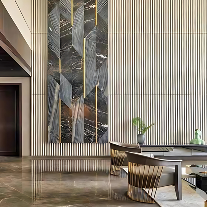 PD- 2007 - 12 MM HDHMR FLUTED PANEL - 3D PANEL (8 FT X 4FT ) - MDF FLUTED SERIES