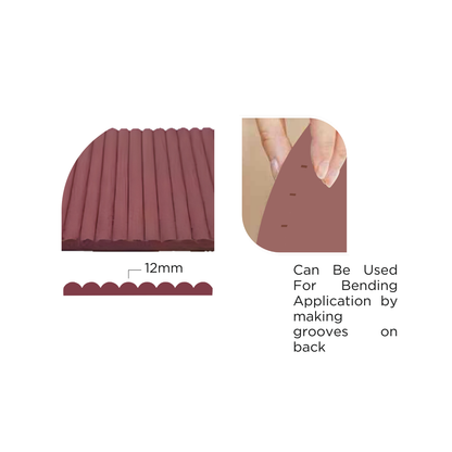 PD- 2008 - 12 MM HDHMR FLUTED PANEL - 3D PANEL (8 FT X 4FT ) - MDF FLUTED SERIES