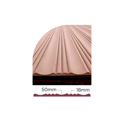 PD- 2017 ( 3D )  - 12 MM HDHMR FLUTED PANEL - 3D PANEL (8 FT X 4FT ) - MDF FLUTED SERIES