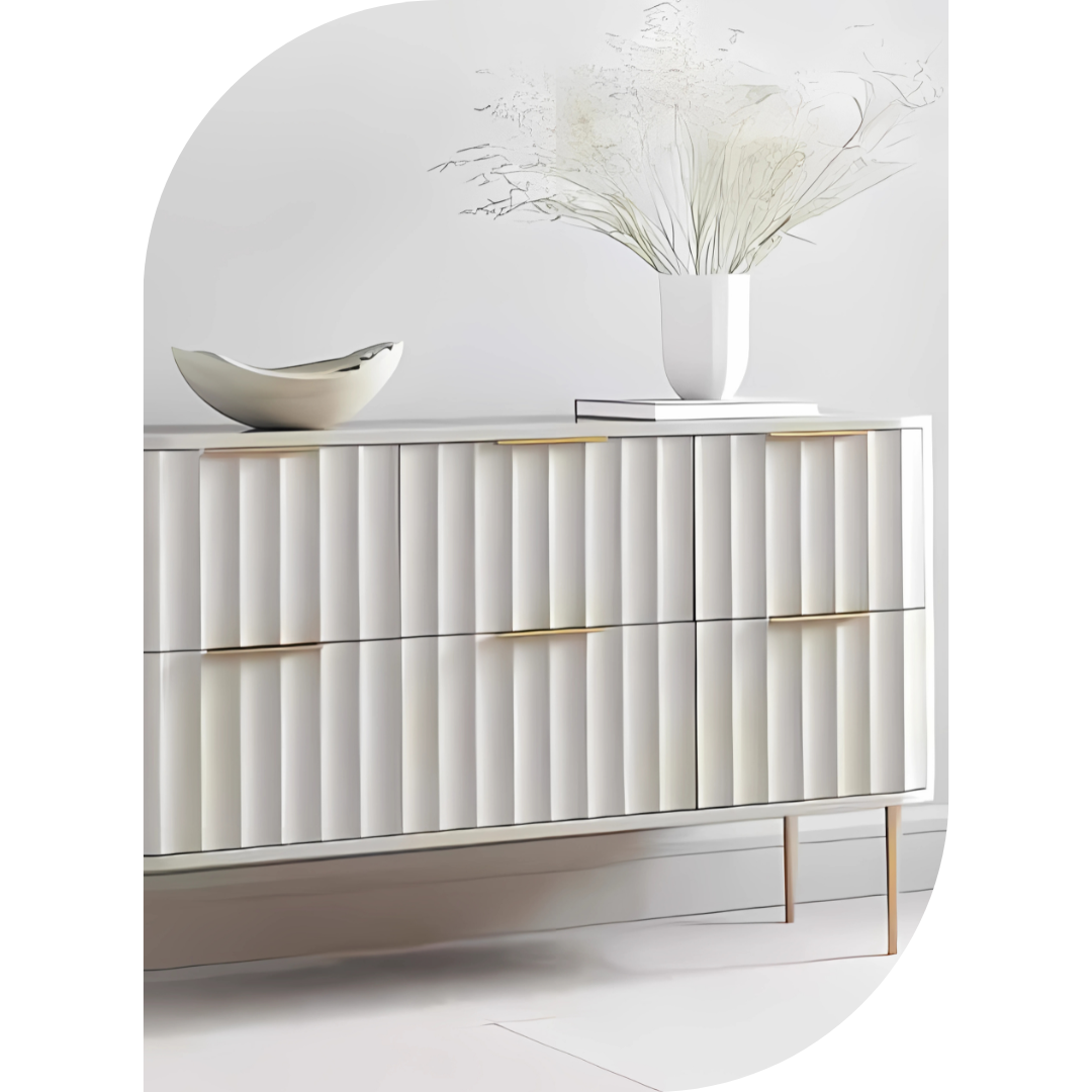 PD- 2022  - 12 MM HDHMR FLUTED PANEL - 3D PANEL (8 FT X 4FT ) - MDF FLUTED SERIES