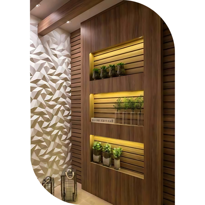 PD- 3206 - 18 MM / 12 MM  HDHMR MDF PANEL -  ( 8 FT X 4FT  ) - MDF 3D BOARD