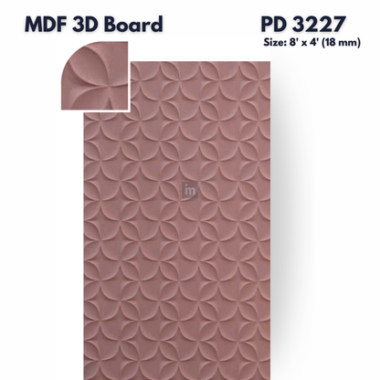 PD- 3227 - 18 MM  HDHMR MDF PANEL -  ( 8 FT X 4FT  ) - MDF 3D BOARD