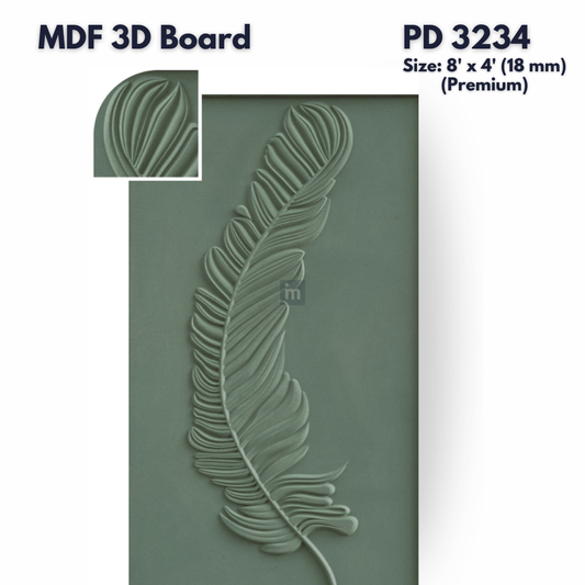 PD- 3234 - PREMIUM - 18 MM  HDHMR MDF PANEL -  ( 8 FT X 4FT  ) - MDF 3D BOARD