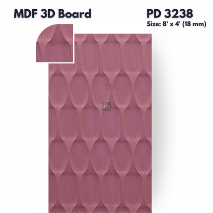 PD- 3238 - 18 MM  HDHMR MDF PANEL -  ( 8 FT X 4FT  ) - MDF 3D BOARD