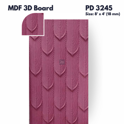 PD- 3245 - 18 MM  HDHMR MDF PANEL -  ( 8 FT X 4FT  ) - MDF 3D BOARD