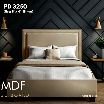 PD- 3250 - 18 MM  HDHMR MDF PANEL -  ( 8 FT X 4FT  ) - MDF 3D BOARD