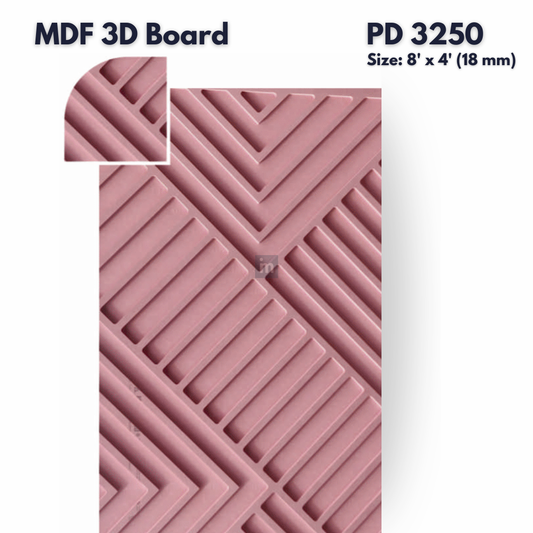 PD- 3250 - 18 MM  HDHMR MDF PANEL -  ( 8 FT X 4FT  ) - MDF 3D BOARD