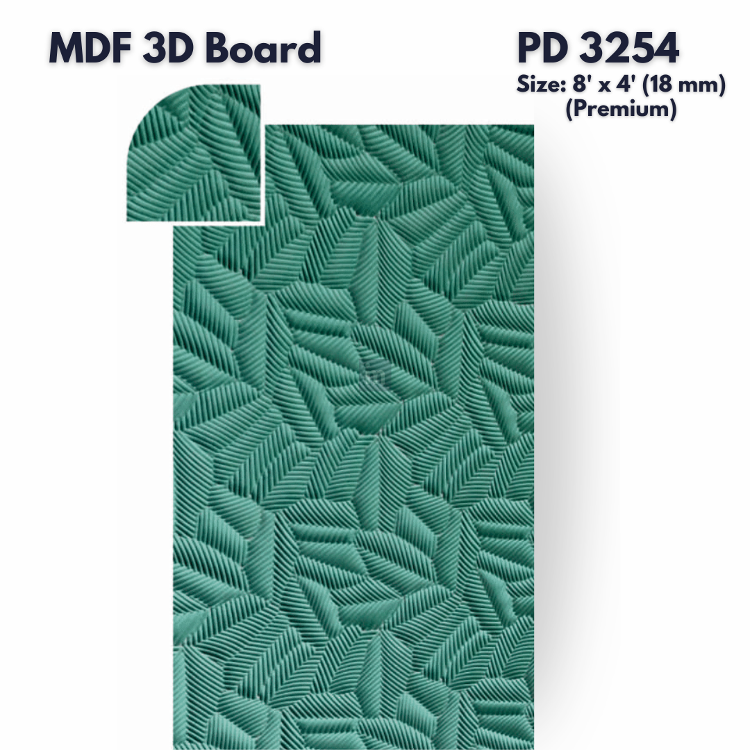 PD- 3254 - PREMIUM - 18 MM  HDHMR MDF PANEL -  ( 8 FT X 4FT  ) - MDF 3D BOARD