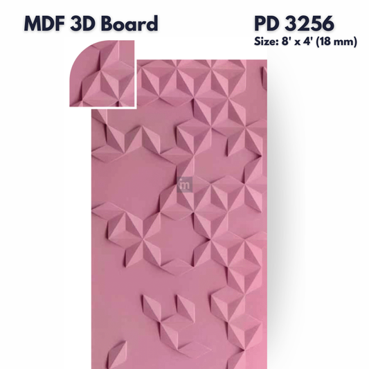 PD- 3256 - 18 MM  HDHMR MDF PANEL -  ( 8 FT X 4FT  ) - MDF 3D BOARD