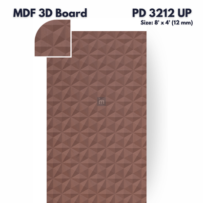 PD- 3212 - 12 MM - UP/DOWN - HDHMR MDF PANEL -  ( 8 FT X 4FT  ) - MDF 3D BOARD