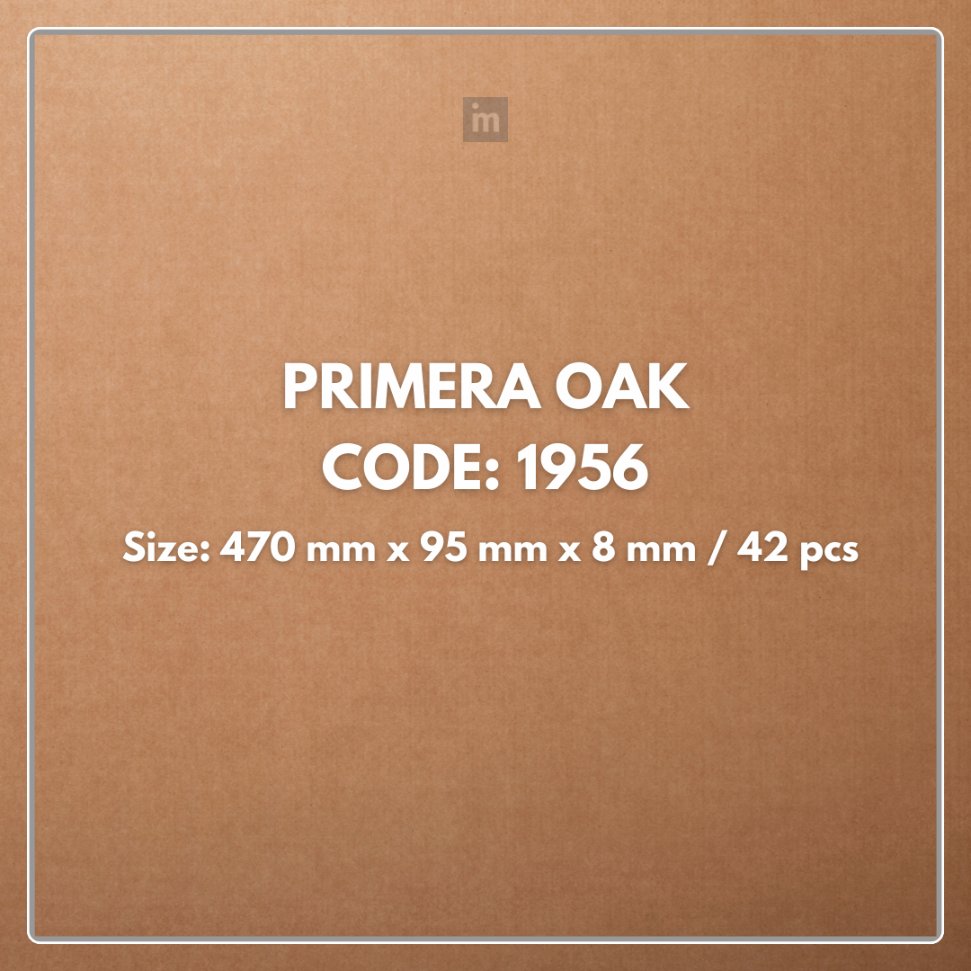 1956 - PRIMERA OAK - AC5 470MM X 95MM X 8MM - MARVEL - SPILL DEFENCE TECHNOLOGY - HERRINGBONE - LAMINATE FLOORING