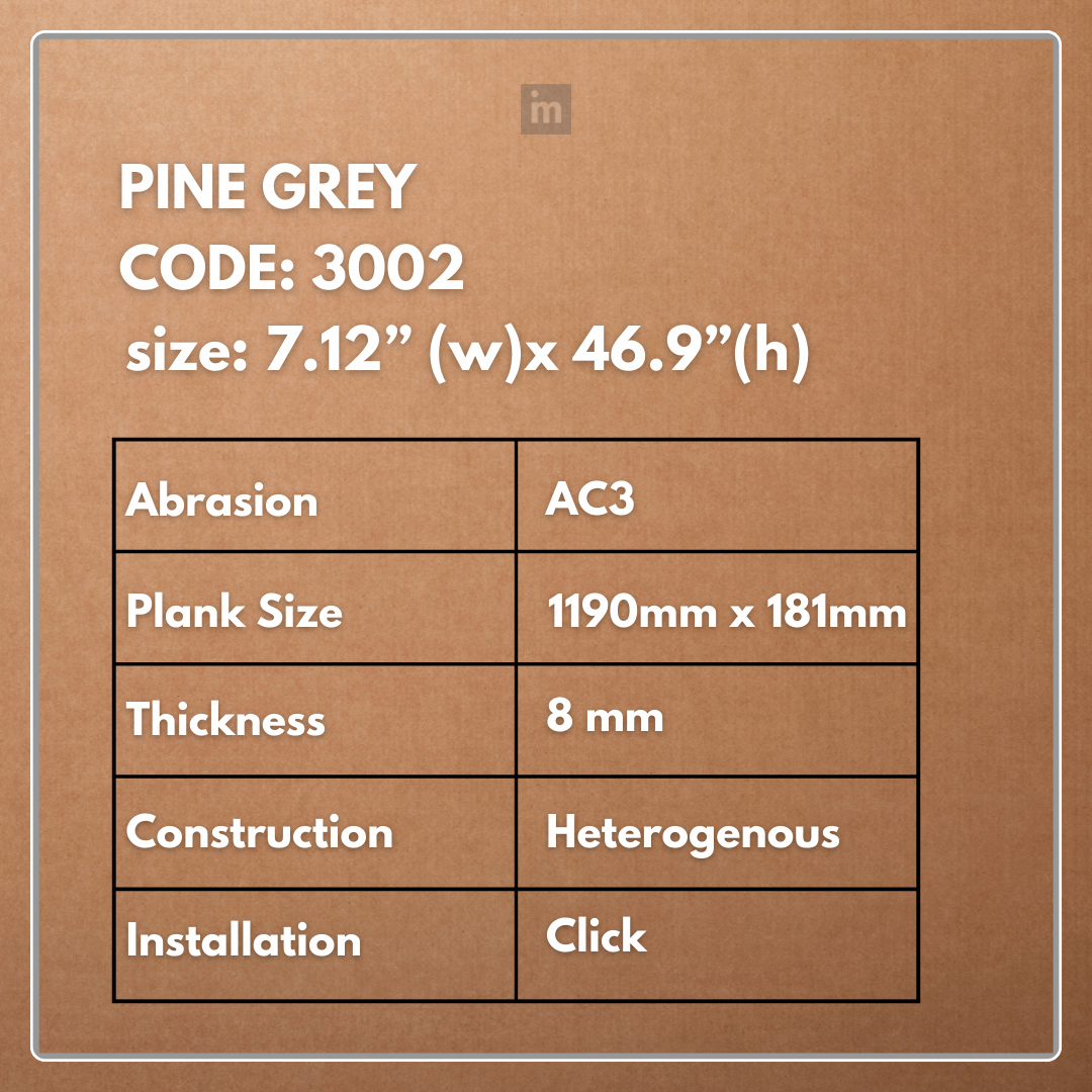 LM 3002 - PINE GERY - AC3 08MM X 1190MM X 181MM  - EXCELAM - PRIME FLOORS  - HDF LAMINATE FLOORING