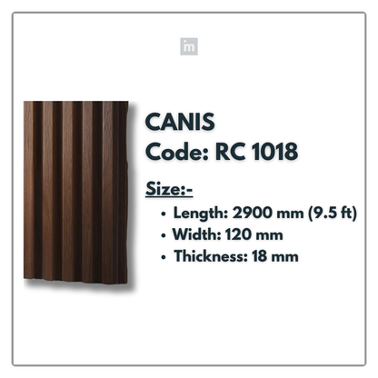 RC 1018 / LOUVERS / FLUTED PANELS / 120 MM x 2900 MM x 18 MM / PREMIUM HDF SLATS