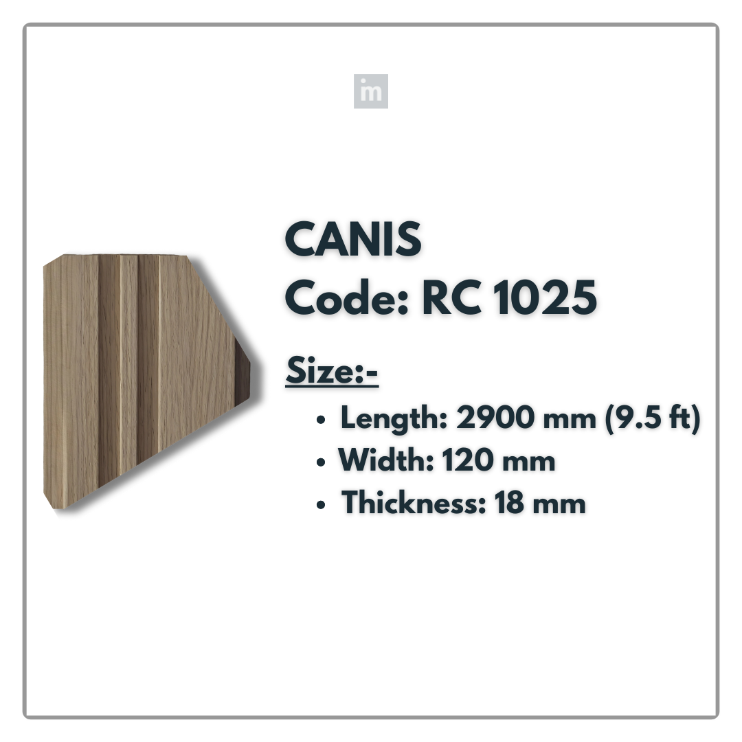 RC 1025 / LOUVERS / FLUTED PANELS / 120 MM x 2900 MM x 18 MM / PREMIUM HDF SLATS