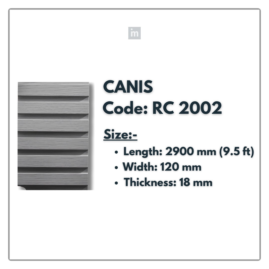 RC 2002 / LOUVERS / FLUTED PANELS / 120 MM x 2900 MM x 18 MM / PREMIUM HDF SLATS