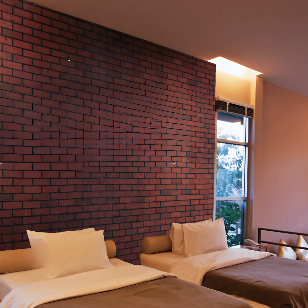 RED BRICK / 8 FT x 4 FT / MDF PANEL / GLO DECOR