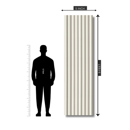 RG 523 / RANG LOUVERS / GROOVE SEAMLESS PLANKS / 9 FT x 5 INCHES x 12MM