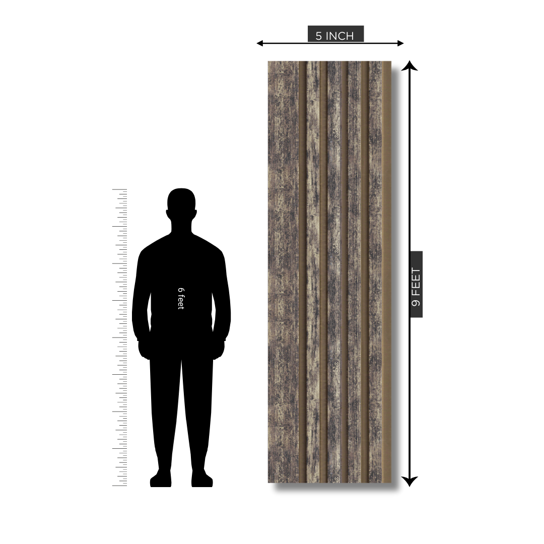 RG 527 / RANG LOUVERS / GROOVE SEAMLESS PLANKS / 9 FT x 5 INCHES x 12MM